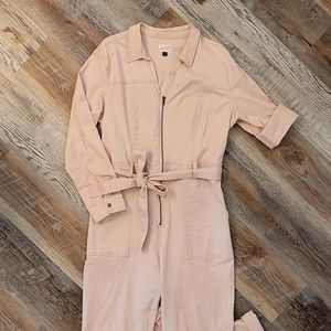 Target Universal Thread Boilersuit Pink Jumpsuit Long Sleeve Collared